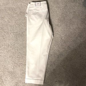 WHBM slim crop pants white 6P